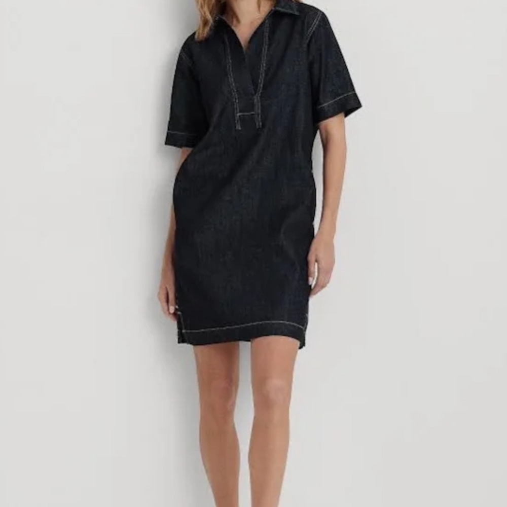 Ralph Lauren Blue Shirt Denim Dress